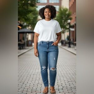 Torrid Denim Jean Premium Wash Distressed 22R